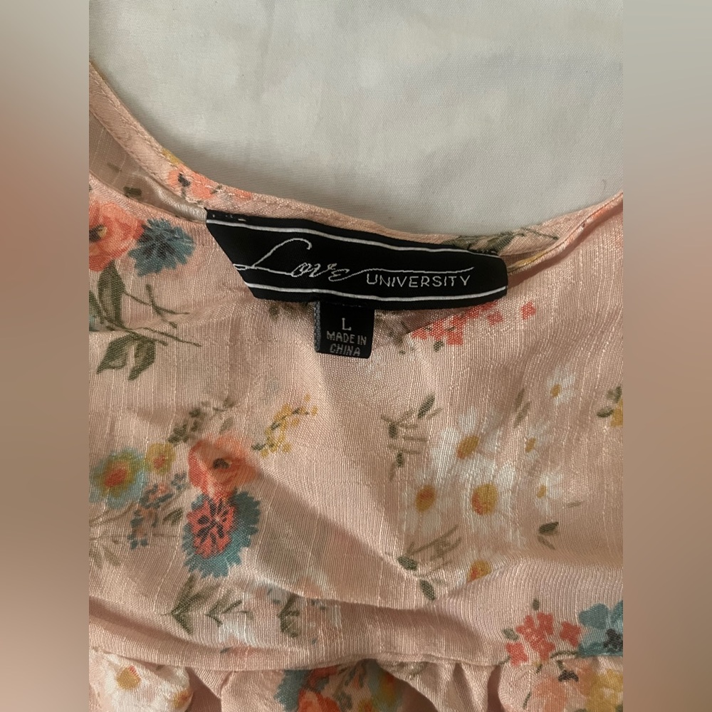 Love university floral blouse